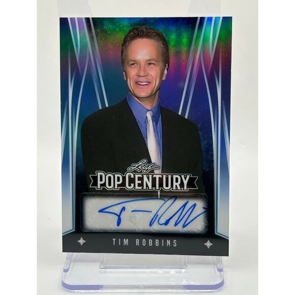 2025 Leaf Pop Century Tim Robbins Prismatic Blue Auto 2/7 SP Shashank Redemption - Picture 1 of 2